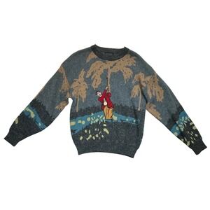 Pagliano Sweater Mens Golf Applique‎ Palm Trees Golfer Vintage